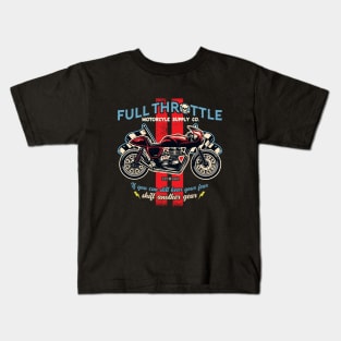 Full Throttle Motorcycle Supply Co Kids T-Shirt